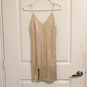 Sparkling nude color dress